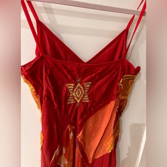 Sonia Fortuna Firenze 100% Silk Patchwork Sequin Dress - Picture 9 of 9